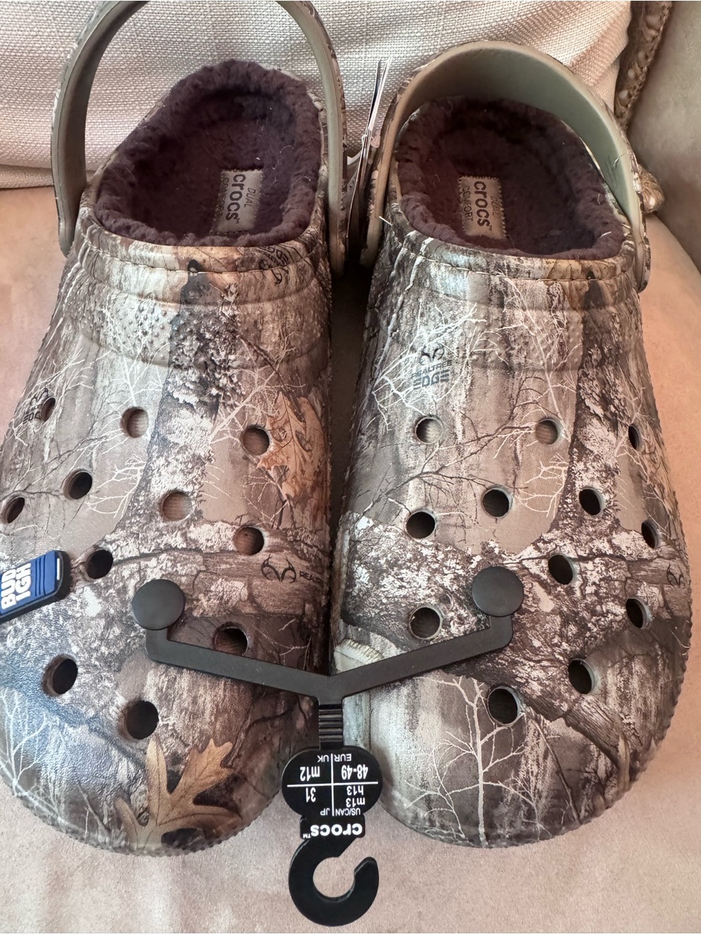 Crocs Classic Lined Realtree Edge Camo Clogs Mens 13 Hunting - Picture 2 of 7
